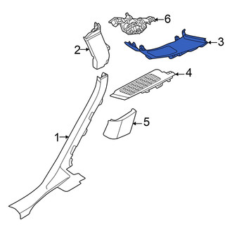 Audi OE - Rear Left Lower Interior Quarter Panel Trim Panel