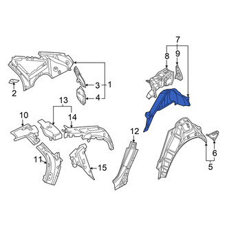 Audi OE - Rear Left Inner Wheel Housing Side Panel
