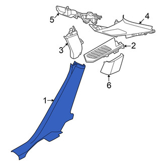 Audi OE - Left Lower Body C-Pillar Trim Panel
