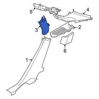 Audi OE - Left Lower Body C-Pillar Trim Panel