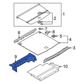 Audi OE - Rear Trunk Floor Storage Box