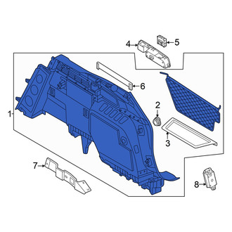 Audi OE - Rear Left Lower Interior Quarter Panel Trim Panel