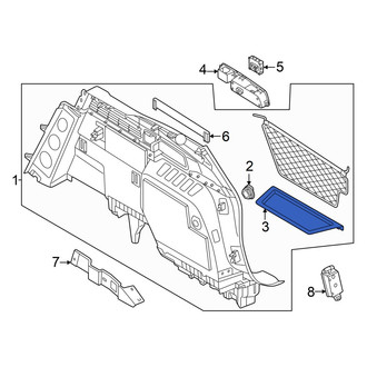 Audi OE - Rear Left Interior Quarter Panel Trim Panel Storage Compartment
