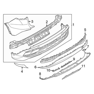 Audi OE - Rear Bumper - Bumper & Components (Covers and Components), (GUB Body Code)