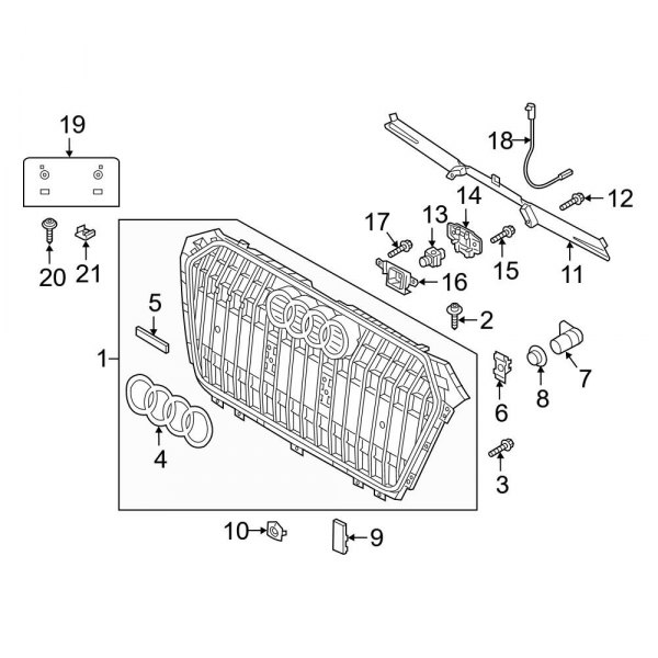 Front Bumper & Grille - Grille & Components