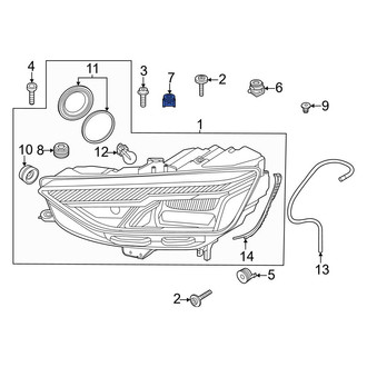 Audi OE - Headlight Mounting Panel Spacer