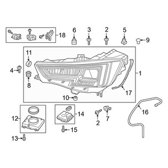 Audi OE - Front Lamps - Headlamp Components (LED Headlamps)