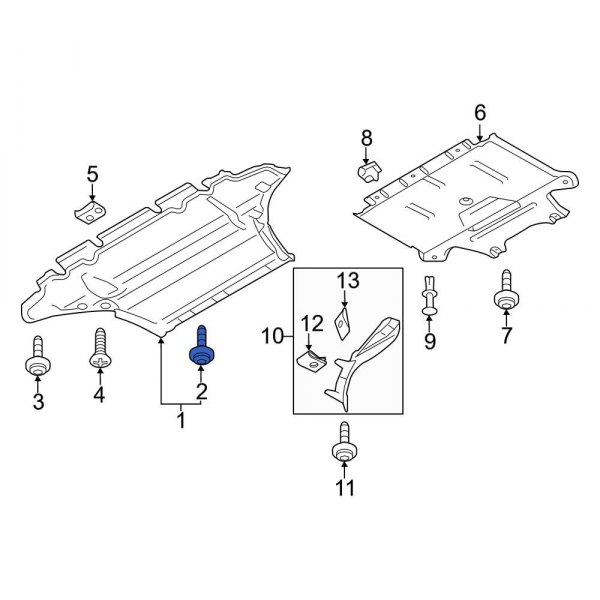 Radiator Support Splash Shield Guide Pin