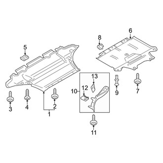 Audi OE - Radiator Support - Splash Shields