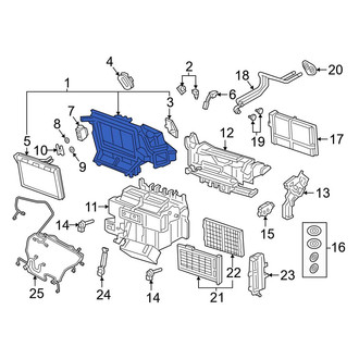 Audi OE - A/C Evaporator Core and Case Assembly
