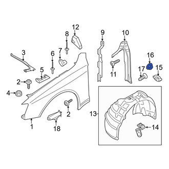 Audi OE - Fender Liner Nut