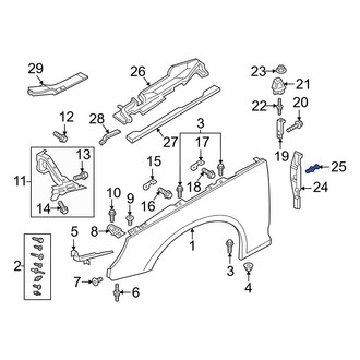 Audi OE - Fender Filler Panel Rivet