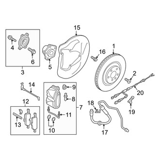 Audi OE - Front Suspension - Brake Components (Premium / Premium Plus / Prestige)