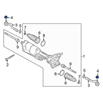 Audi OE - Rear Outer Suspension Ball Joint Nut & Washer