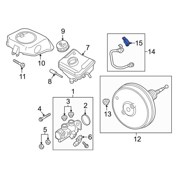 Audi OE 5Q0906207 Brake Fluid Pressure Sensor