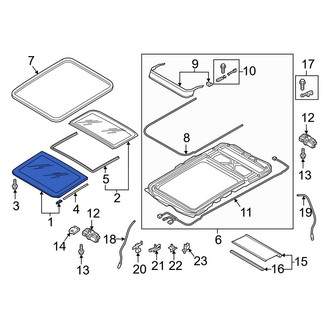 Audi OE - Front Sunroof Glass