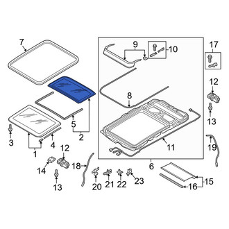 Audi OE - Rear Sunroof Glass