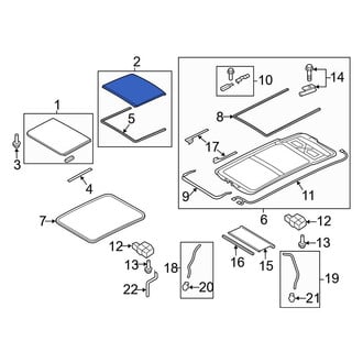 Audi OE - Rear Sunroof Glass