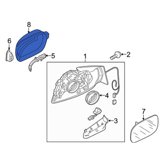 Audi OE - Front Right Door Mirror Cover