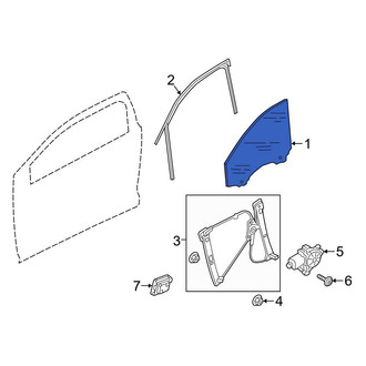 Audi OE - Rear Left Door Glass