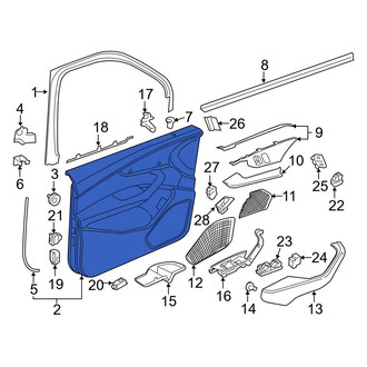 Audi OE - Rear Left Inner Door Interior Trim Panel