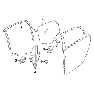 Audi OE - Rear Door - Glass & Hardware