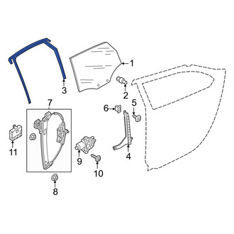 Audi OE - Rear Left Window Channel