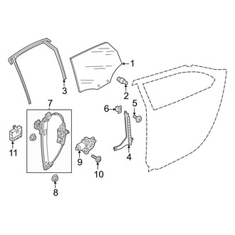 Audi OE - Rear Door - Glass & Hardware