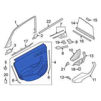 Audi OE - Rear Left Inner Door Interior Trim Panel