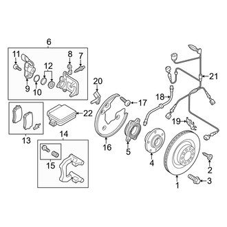 Audi OE - Rear Suspension - Brake Components