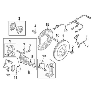 Audi OE - Rear Suspension - Brake Components (Premium / Premium Plus / Prestige)