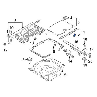 Audi OE - Liftgate Trim Scuff Plate Clip