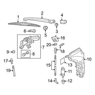 Audi OE - Lift Gate - Wiper & Washer Components