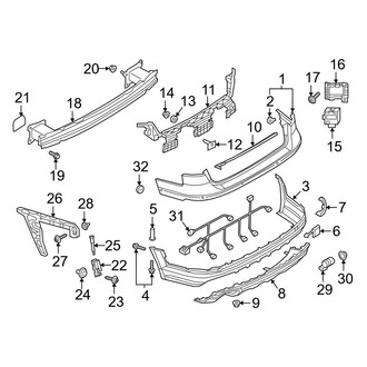 Audi OE - Rear Bumper - Bumper & Components