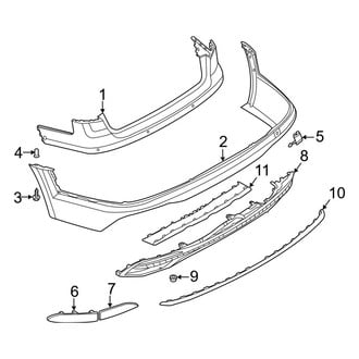 Audi OE - Rear Bumper - Bumper & Components (Cover & Trim)