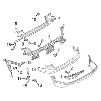 Audi OE - Rear Bumper - Bumper & Components (Supports & Brackets)