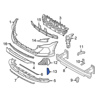 Audi OE - Front Left Grille Molding