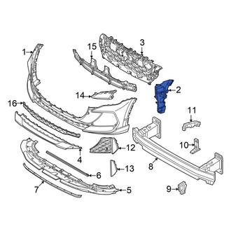 Audi OE - Front Left Bumper Cover Bracket