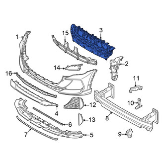 Audi OE - Front Center Bumper Cover Support Rail