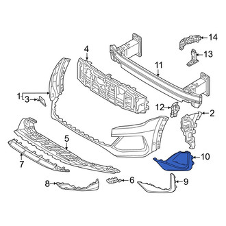Audi OE - Front Right Upper Bumper Trim