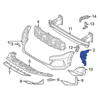 Audi OE - Front Left Bumper Cover Bracket