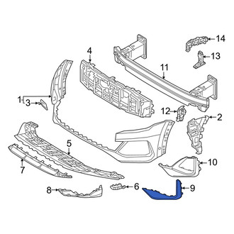 Audi OE - Front Left Upper Bumper Trim