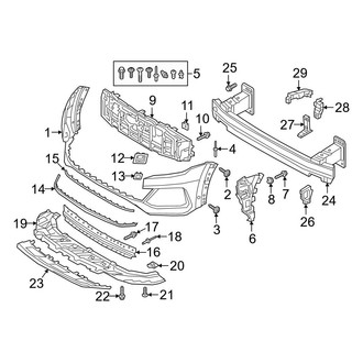 Audi OE - Front Bumper & Grille - Bumper & Components (With S Line Type), (Premium Plus / Prestige)