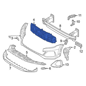Audi OE - Front Center Bumper Cover Support Rail