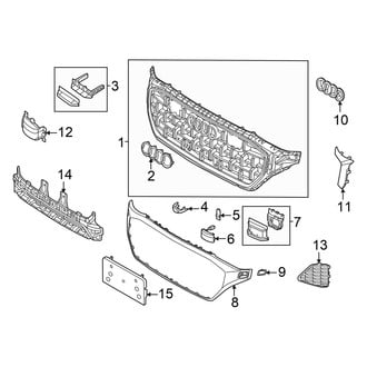 Audi OE - Front Bumper & Grille - Grille & Components (W/O S Line Package)
