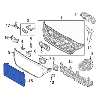 Audi OE - Front License Plate Bracket