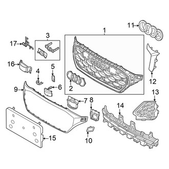 Audi OE - Front Bumper & Grille - Grille & Components (Premium Plus / Prestige)
