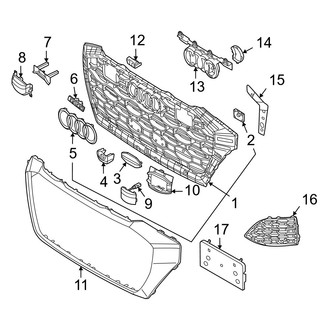 Audi OE - Front Bumper & Grille - Grille & Components