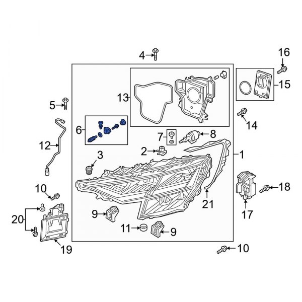 Headlight Hardware Kit