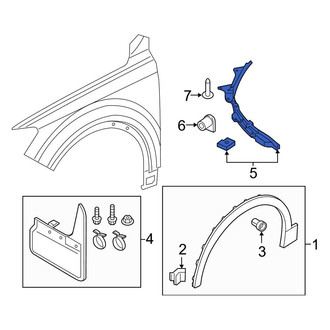 Audi OE - Rear Left Upper Spoiler